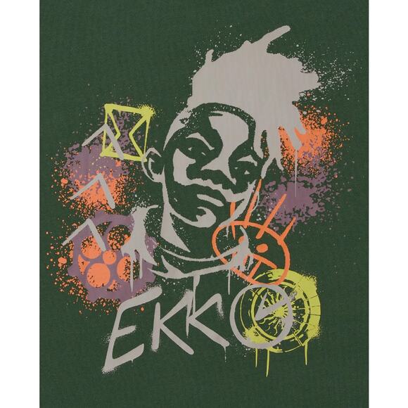 Uniqlo x Arcane League of Legends Riot Games Ekko T-shirt in Green - Picture 2 of 10